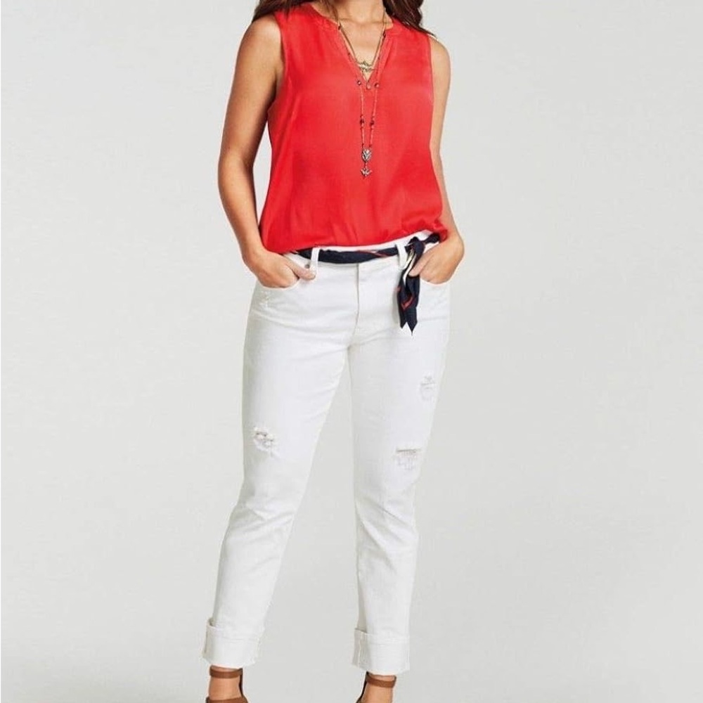 Bundle 2 Cabi Sleeveless Blouses Tank Gathered & V-Neck Tie Back Rose & Silver M - Picture 3 of 4